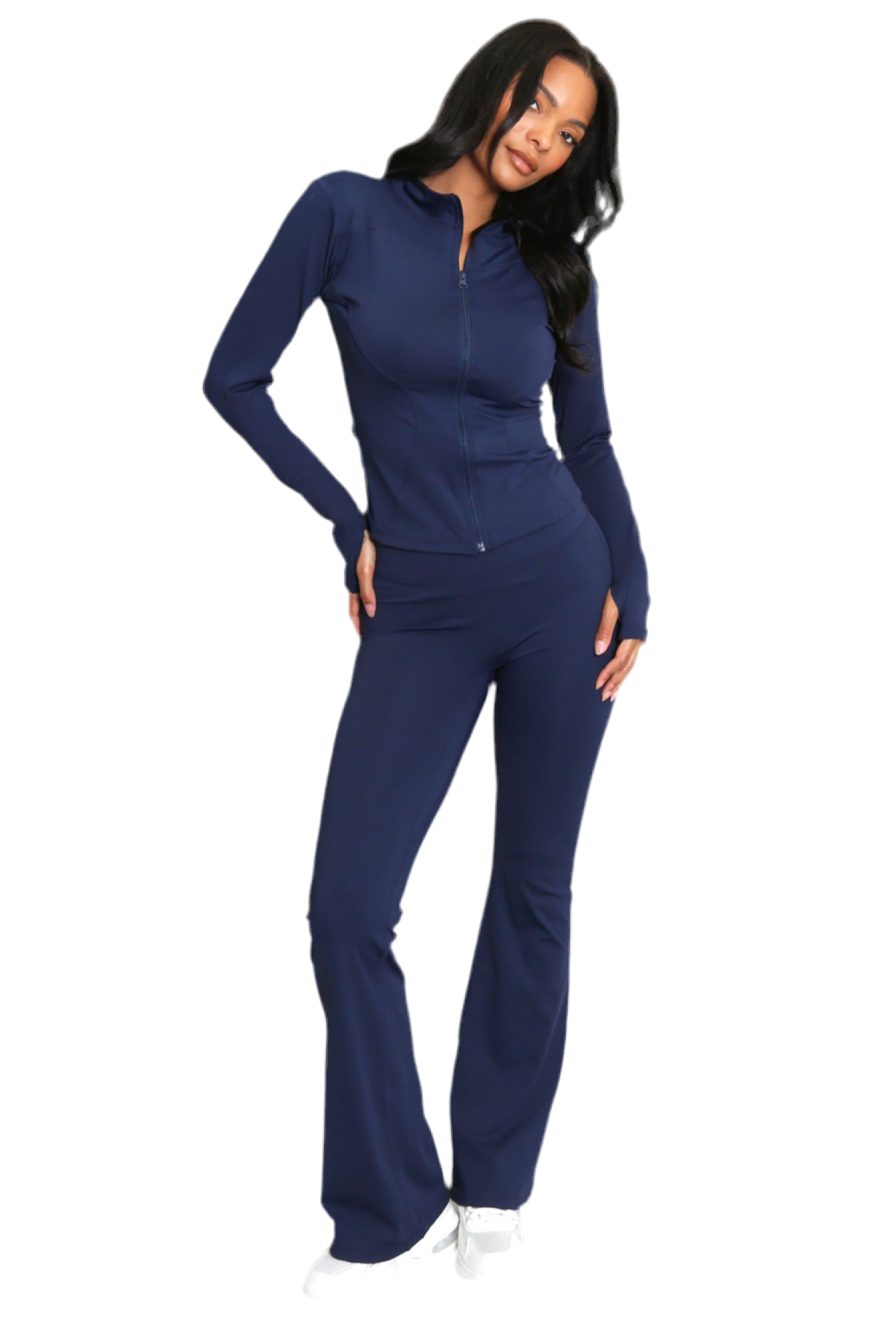 BTR Active Sports Gymwear Set - Zip up Jacket & Flared Trousers