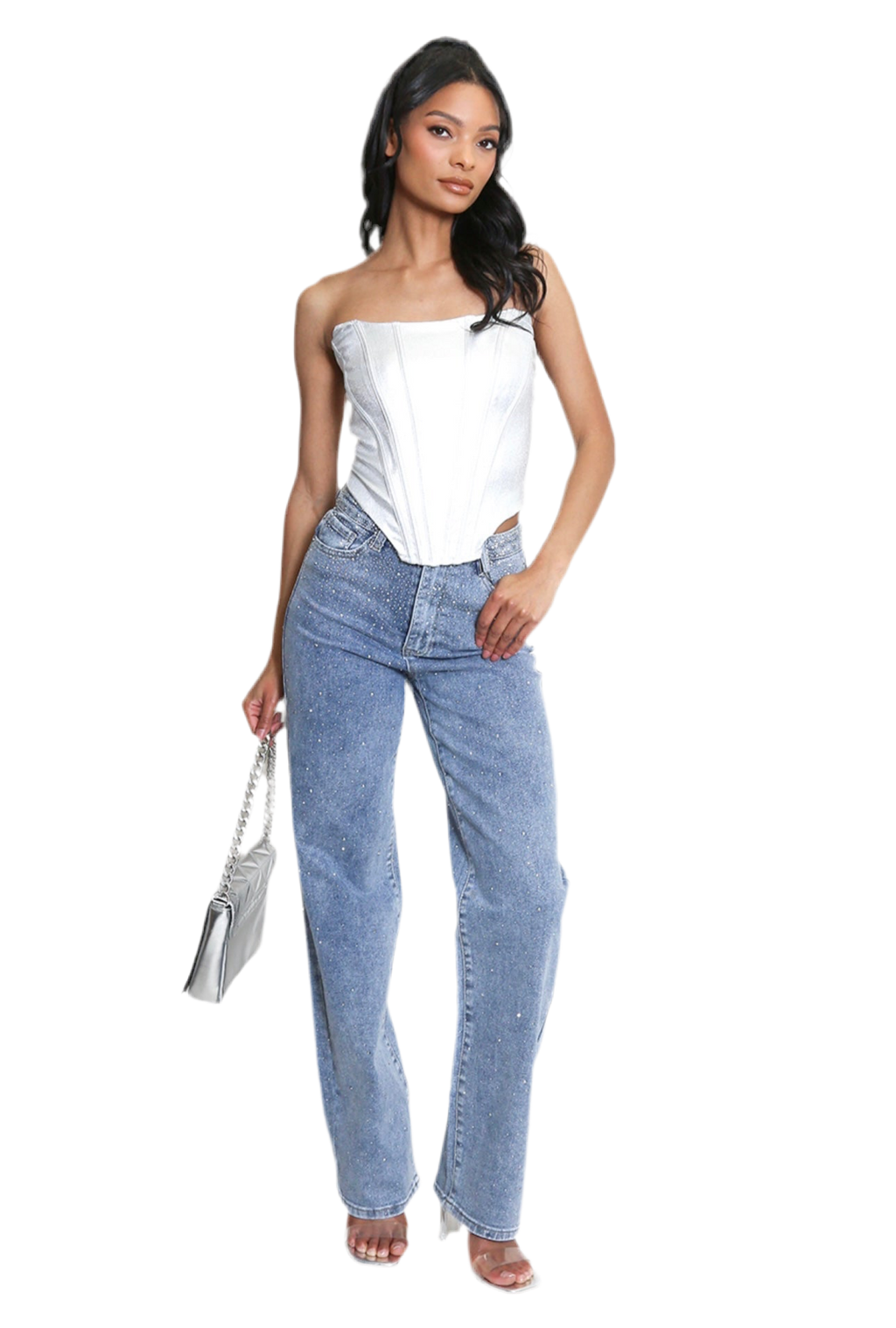 Embellished Straight Leg Jeans