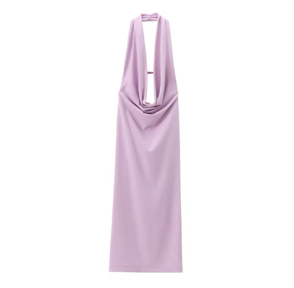 Gracie Halter Cowlneck Dress