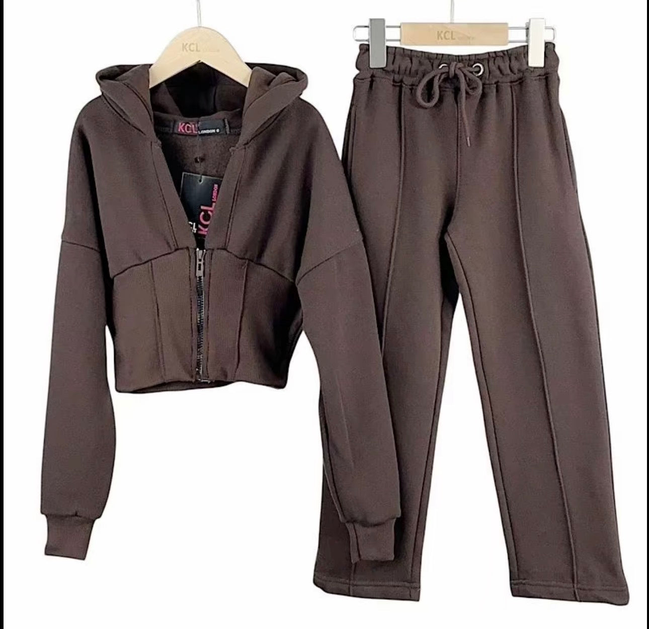 Girls Winter Fleece Zip up Compress Tracksuit