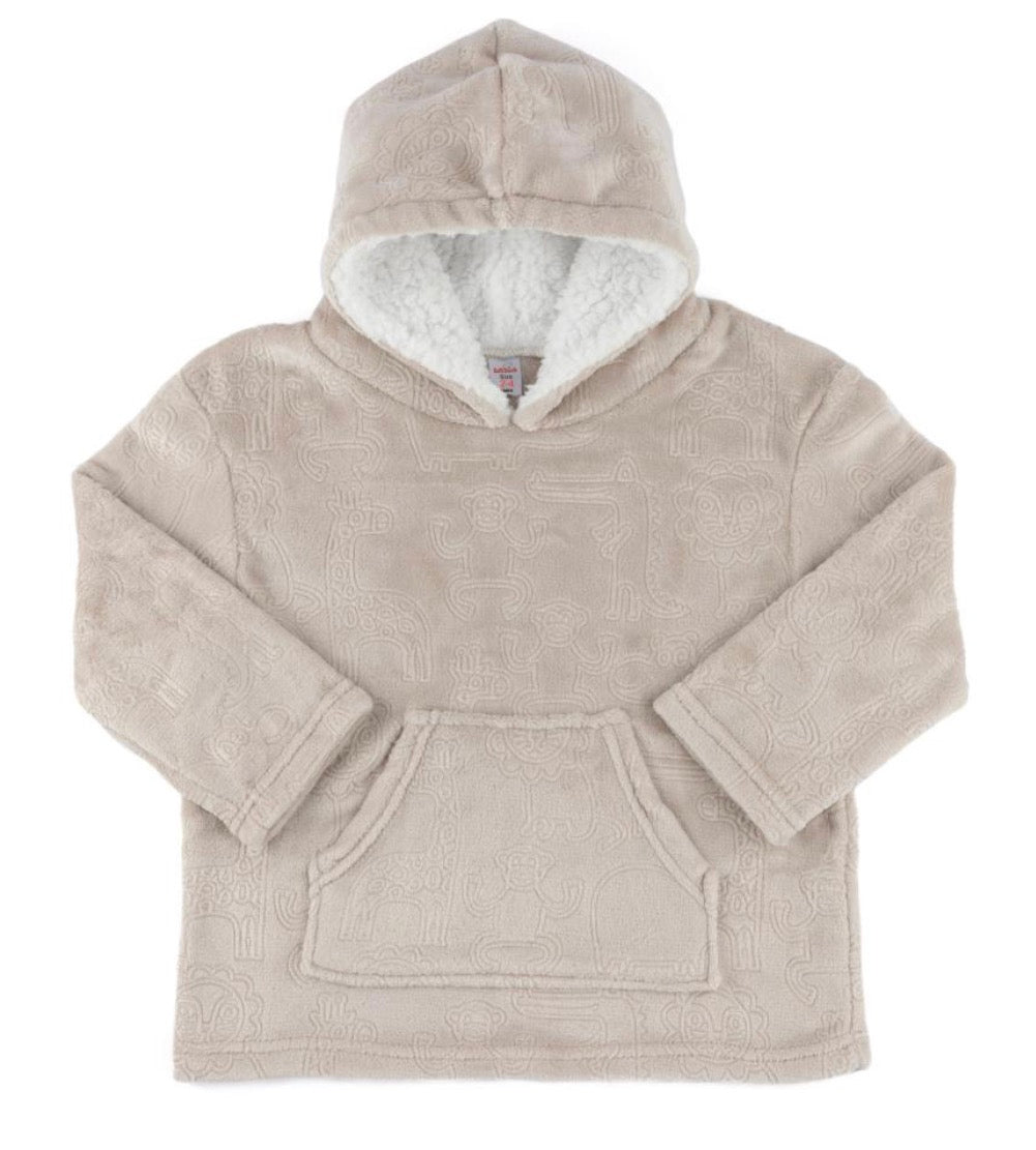 Children’s Biscuit Embossed Animal Hoodie 6-24 Months One Size