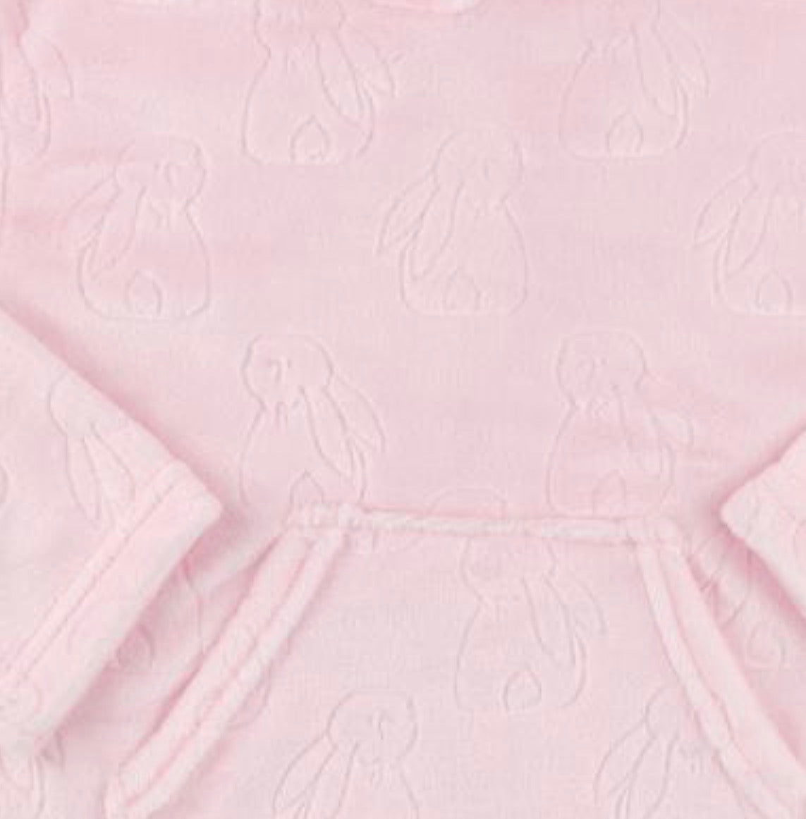 Girls Baby Pink Embossed Bunny Hoodie 6-24 Months One Size