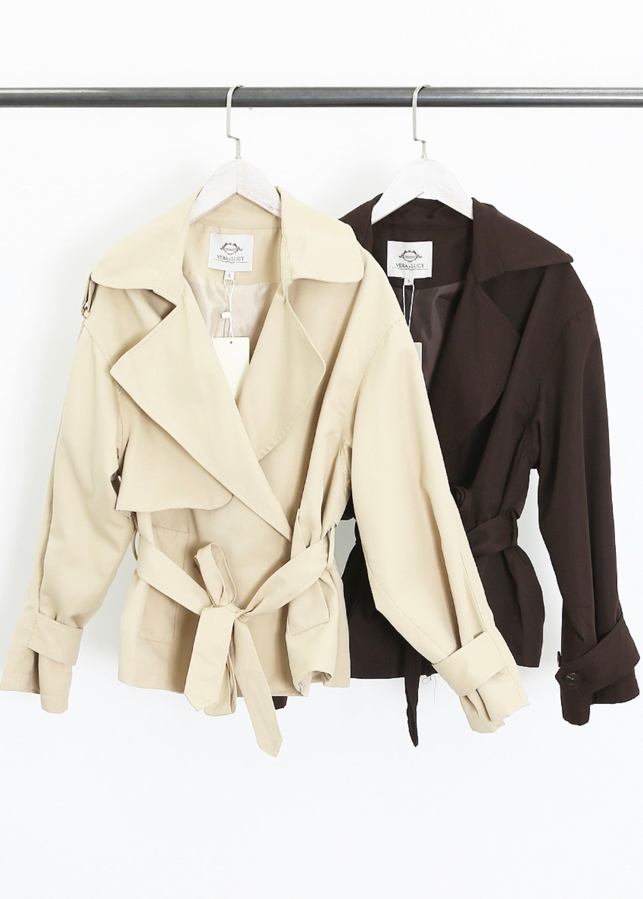 Sophia Belted Short Trench Coat