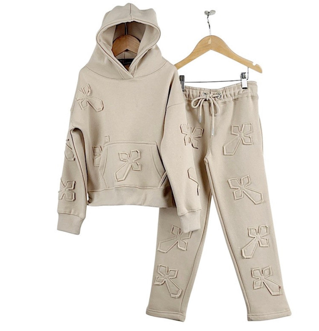 Children’s Cross Crucifix two piece -  Hoodie & Lounge Pants