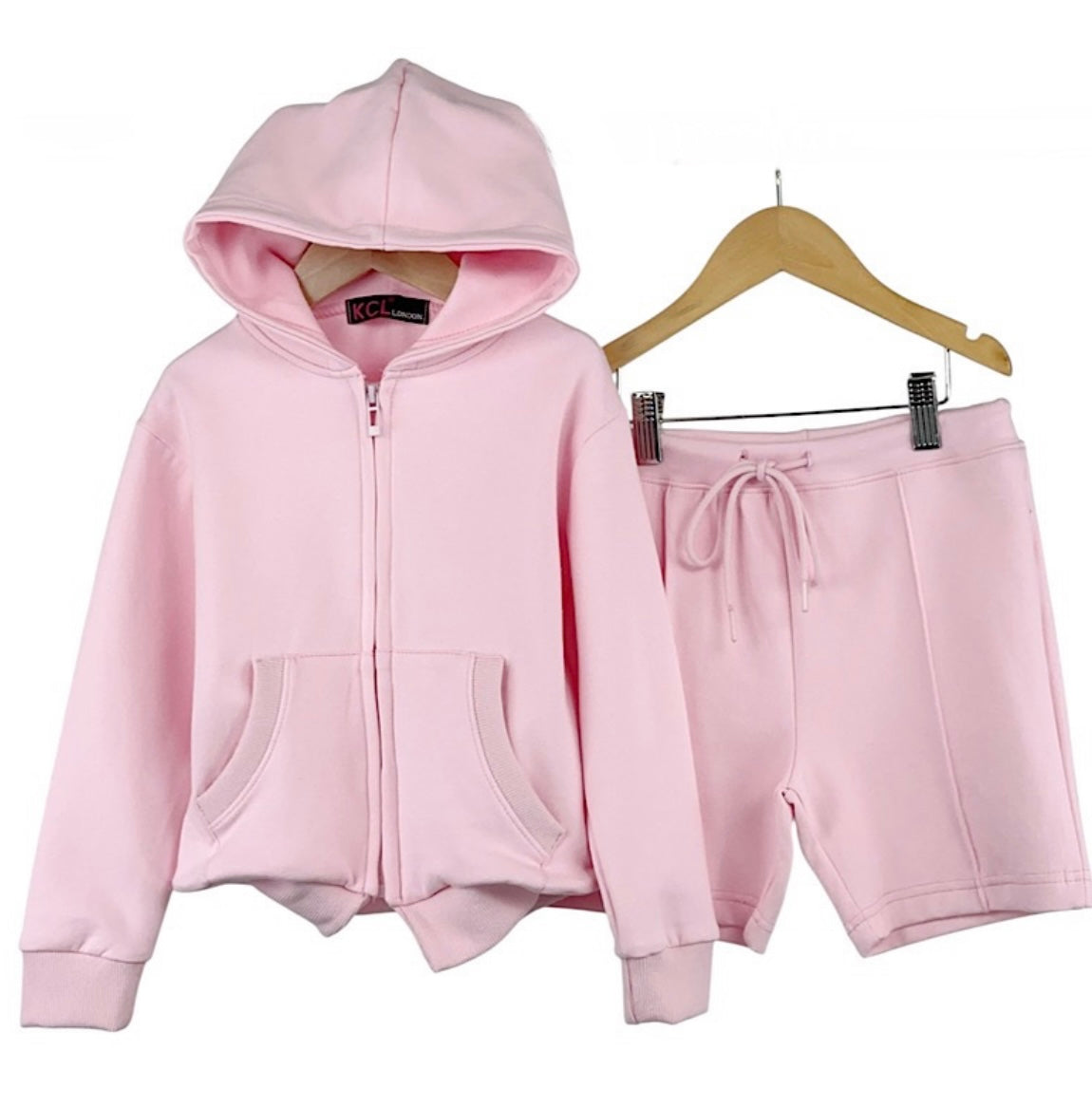 Children’s Elena Scuba Zip Hoodie & Seam Detail Shorts Set