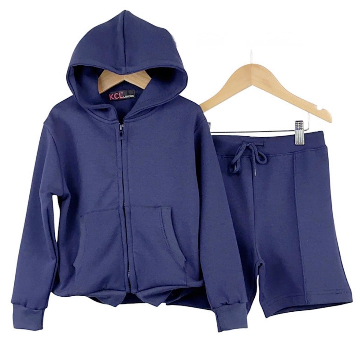 Children’s Elena Scuba Zip Hoodie & Seam Detail Shorts Set