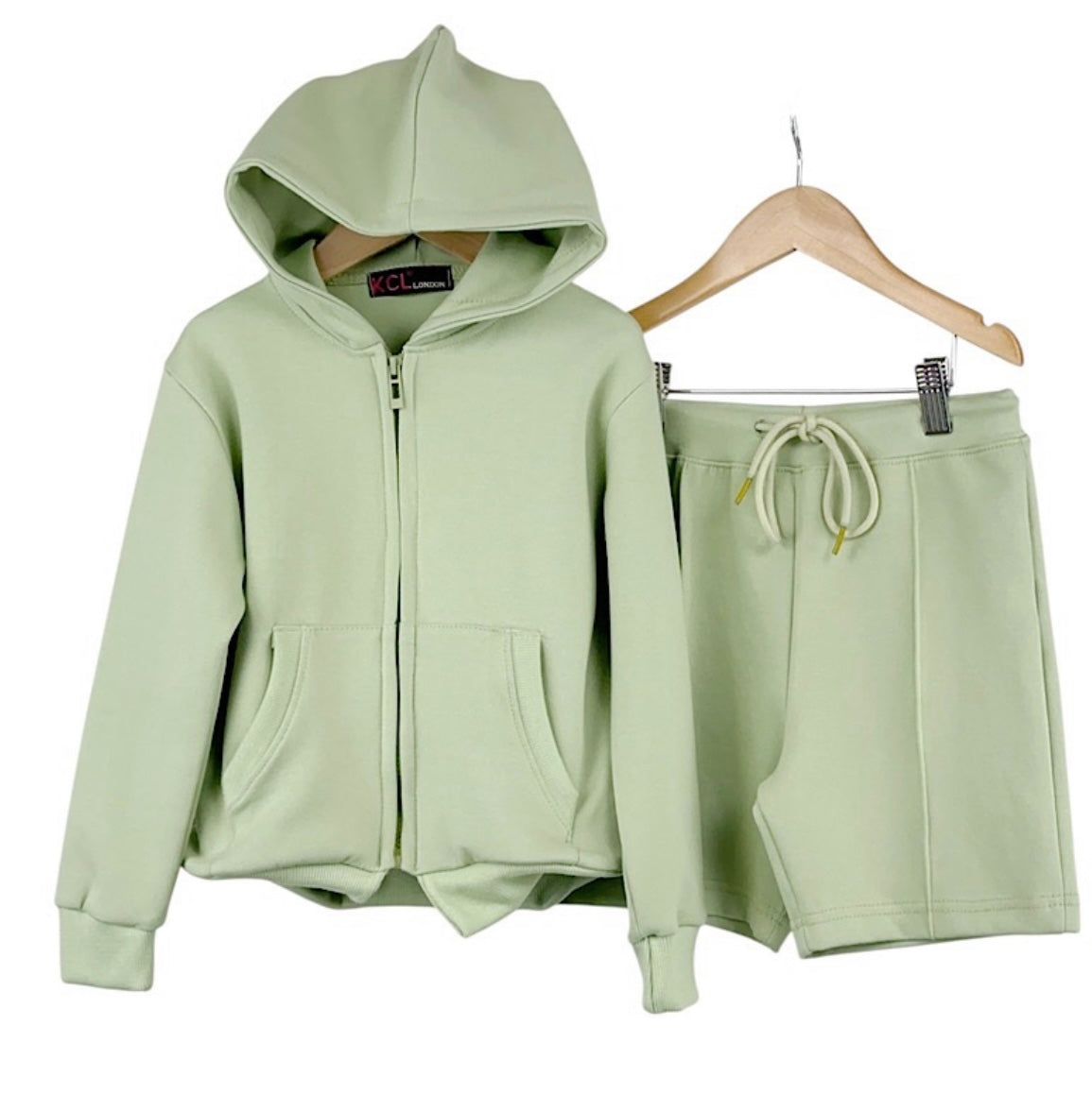 Children’s Elena Scuba Zip Hoodie & Seam Detail Shorts Set