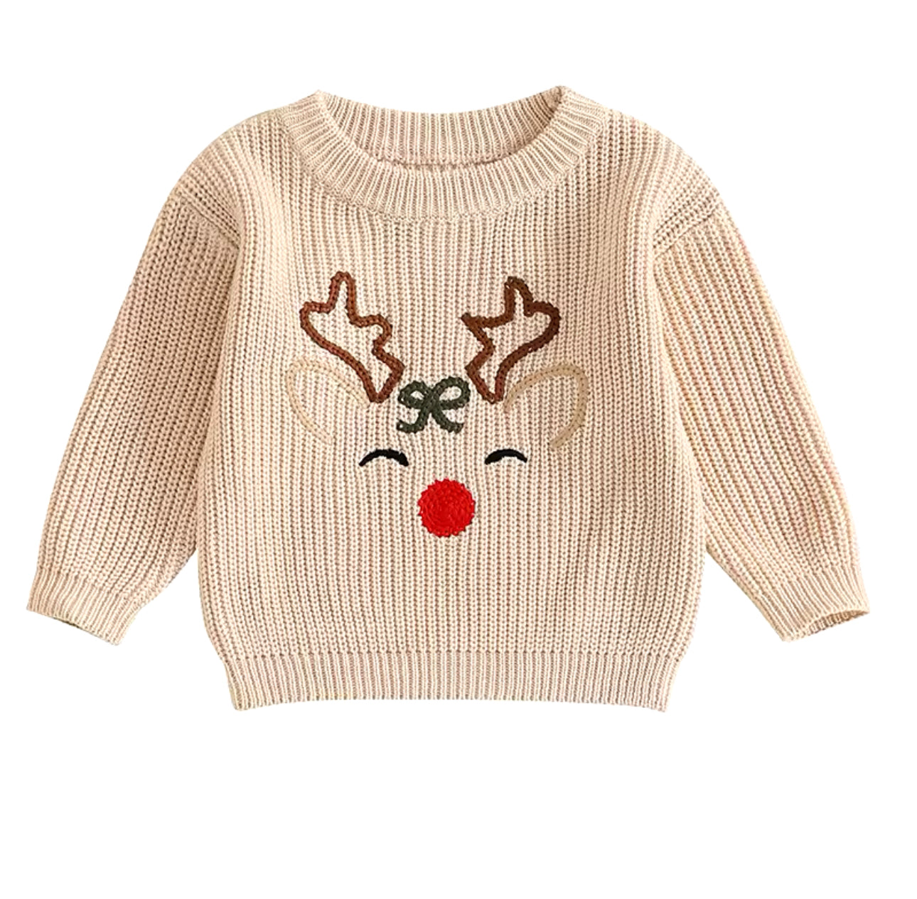 Children’s Reindeer Embroidered Christmas Jumper