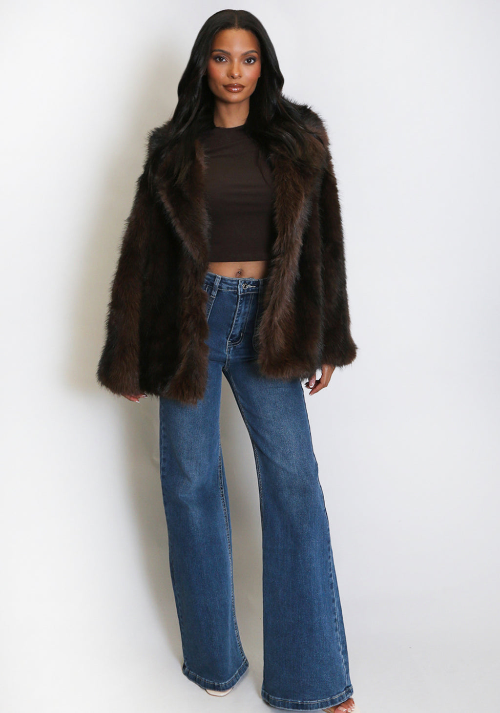 Arctic Vintage Style Chunky Faux Fur Jacket