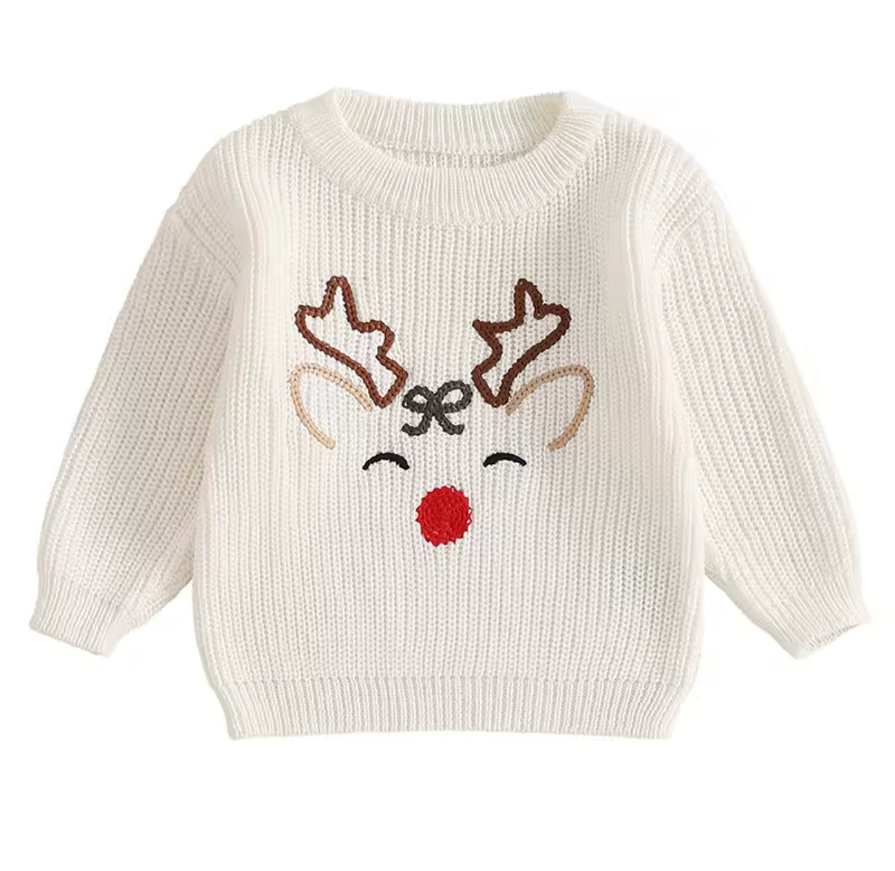 Children’s Reindeer Embroidered Christmas Jumper