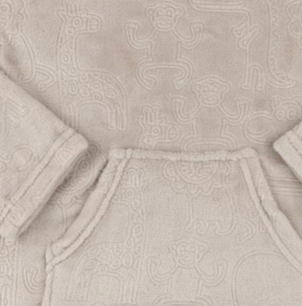 Children’s Biscuit Embossed Animal Hoodie 6-24 Months One Size