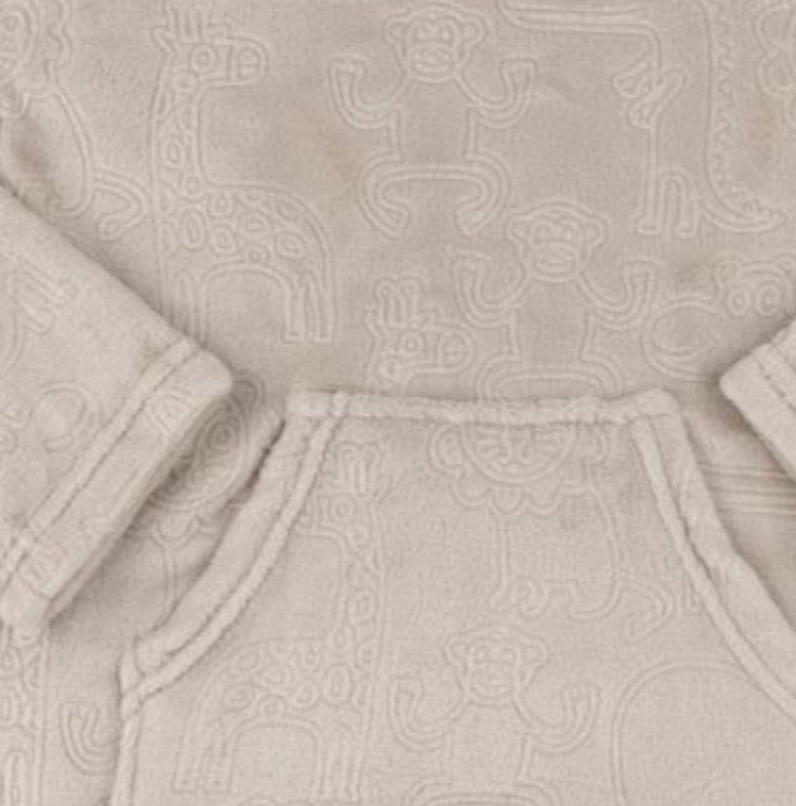 Children’s Biscuit Embossed Animal Hoodie 6-24 Months One Size