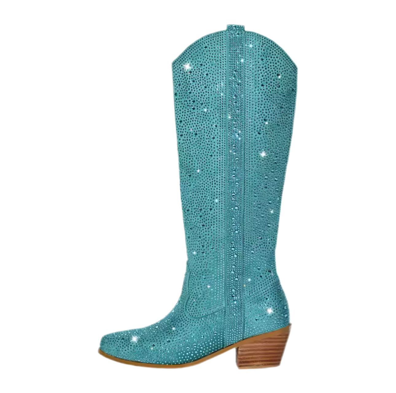 Aurora Teal Handmade Diamante Rhinestone Cowboy Boots PREORDER