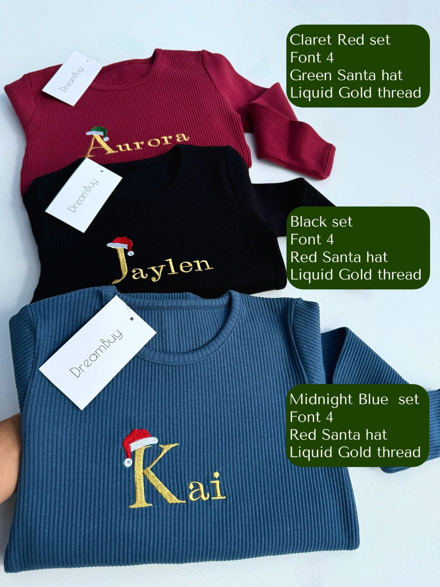 Christmas Santa Hat Lounge Set 3/6M-3-4Y
