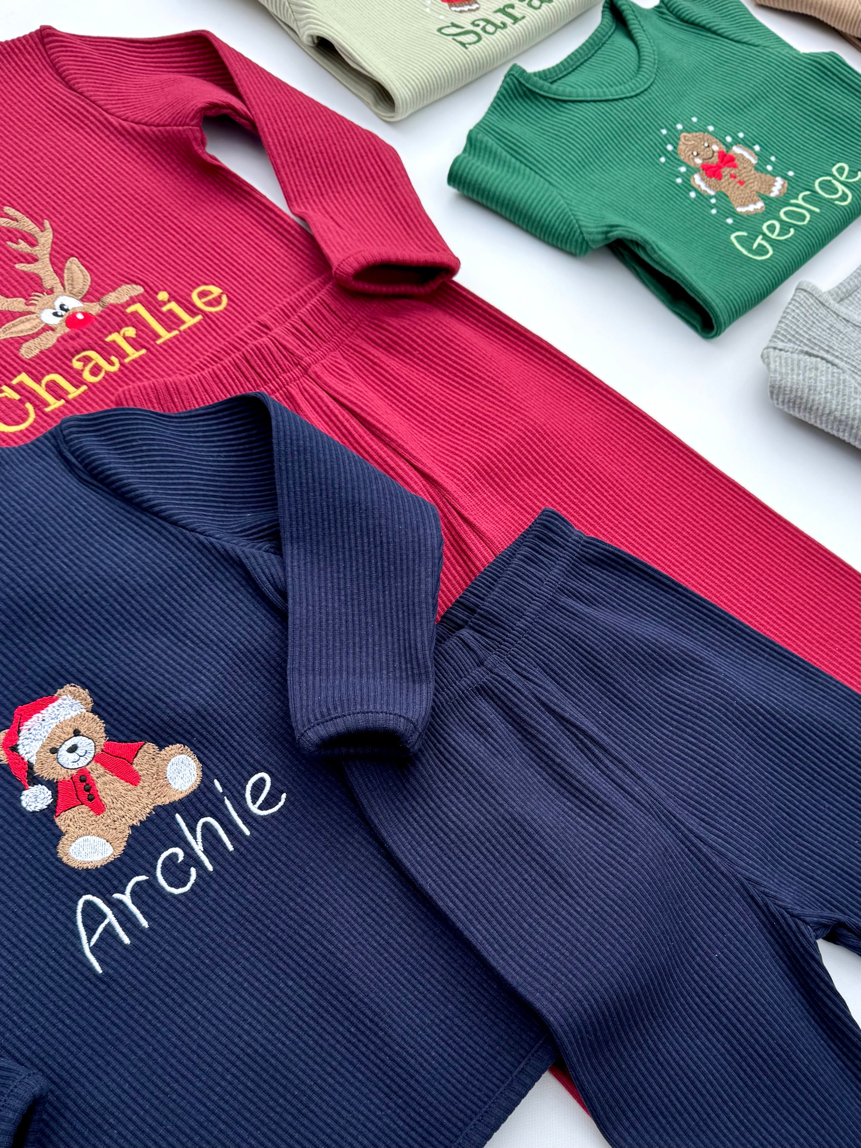 Christmas Festive Bear Lounge Set 3/6M-3/4Y