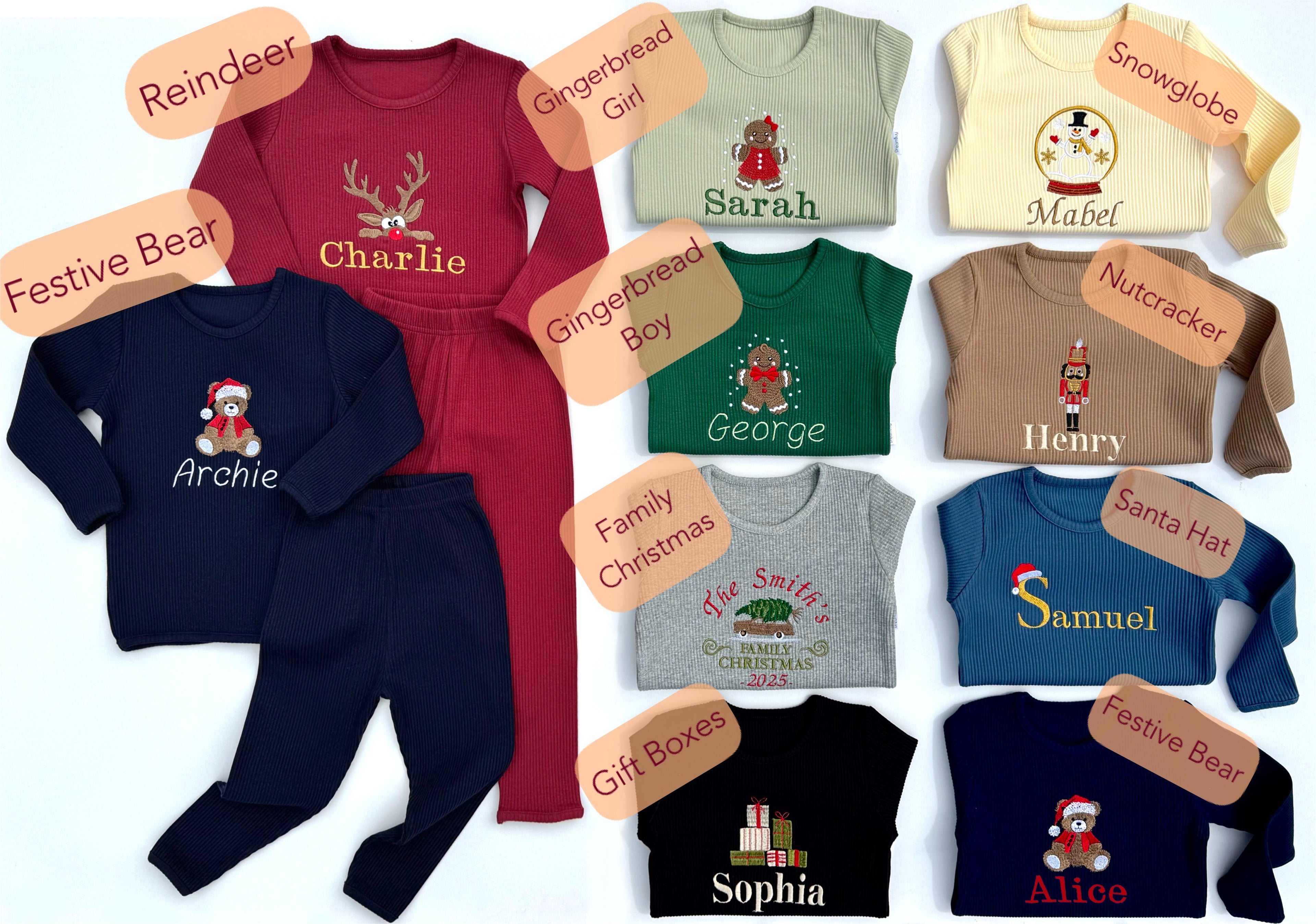 Christmas Festive Bear Lounge Set 9-10Y