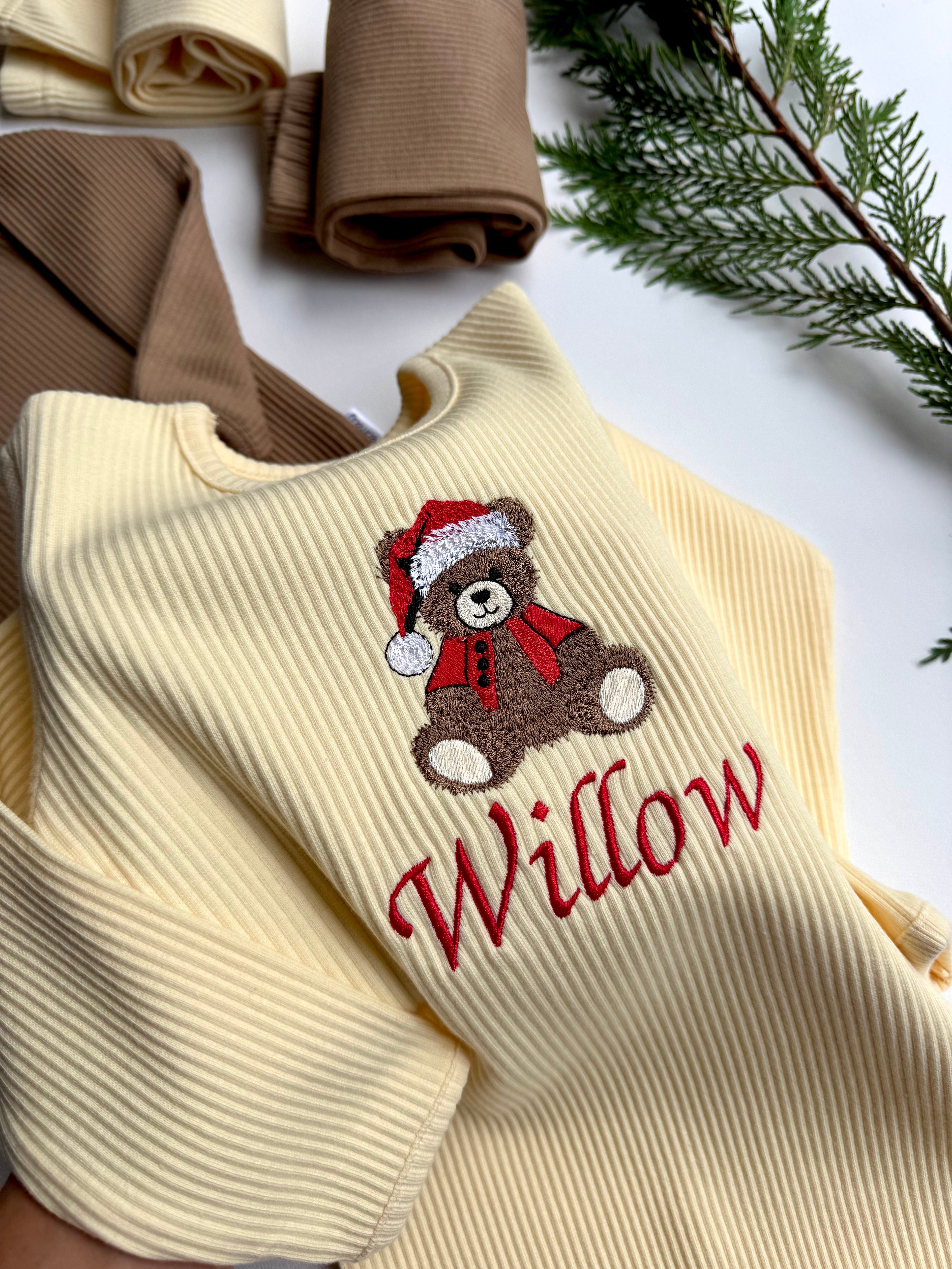 Christmas Festive Bear Lounge Set 3/6M-3/4Y