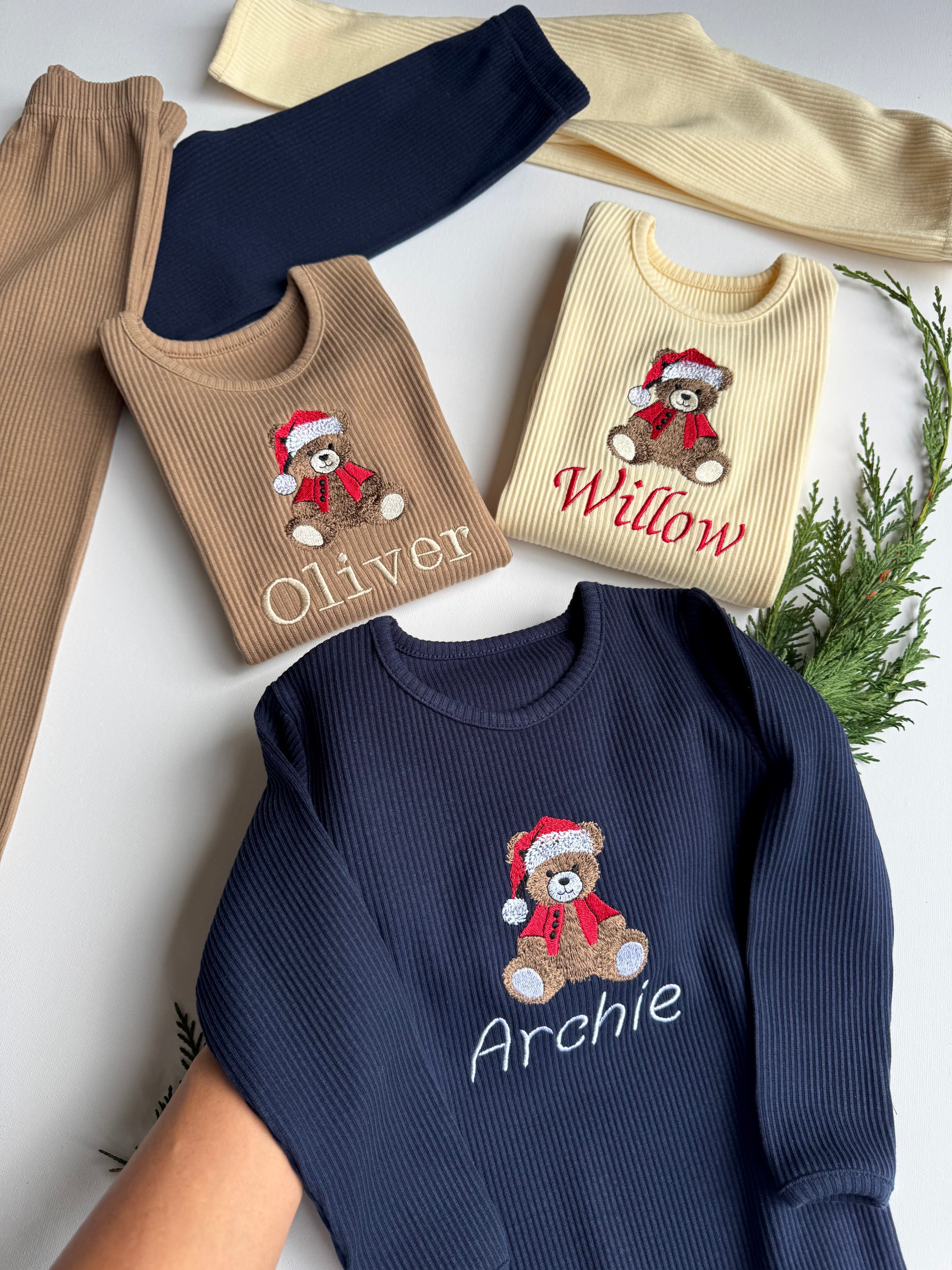 Christmas Festive Bear Lounge Set 3/6M-3/4Y