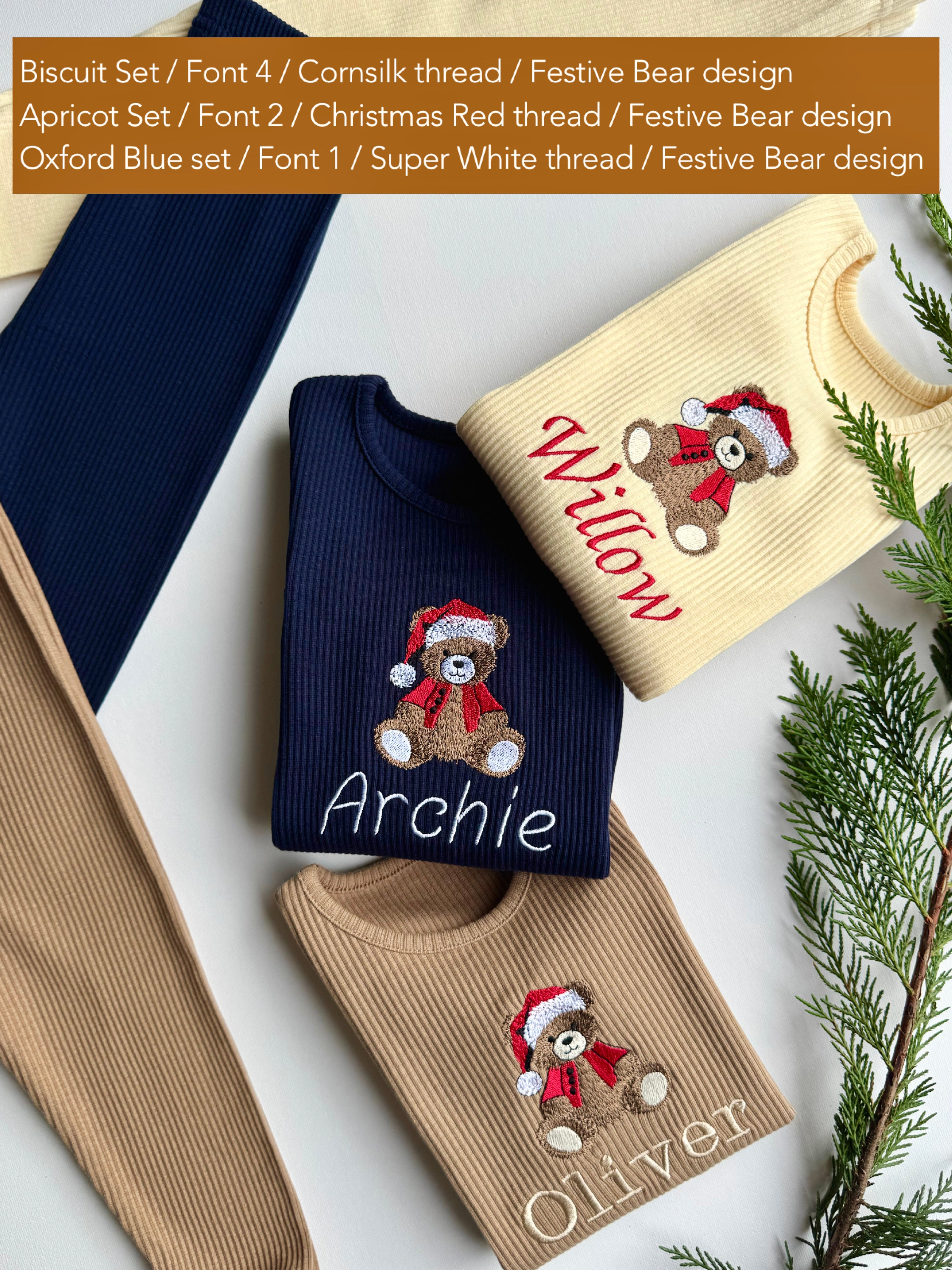 Christmas Festive Bear Lounge Set 4-8Y