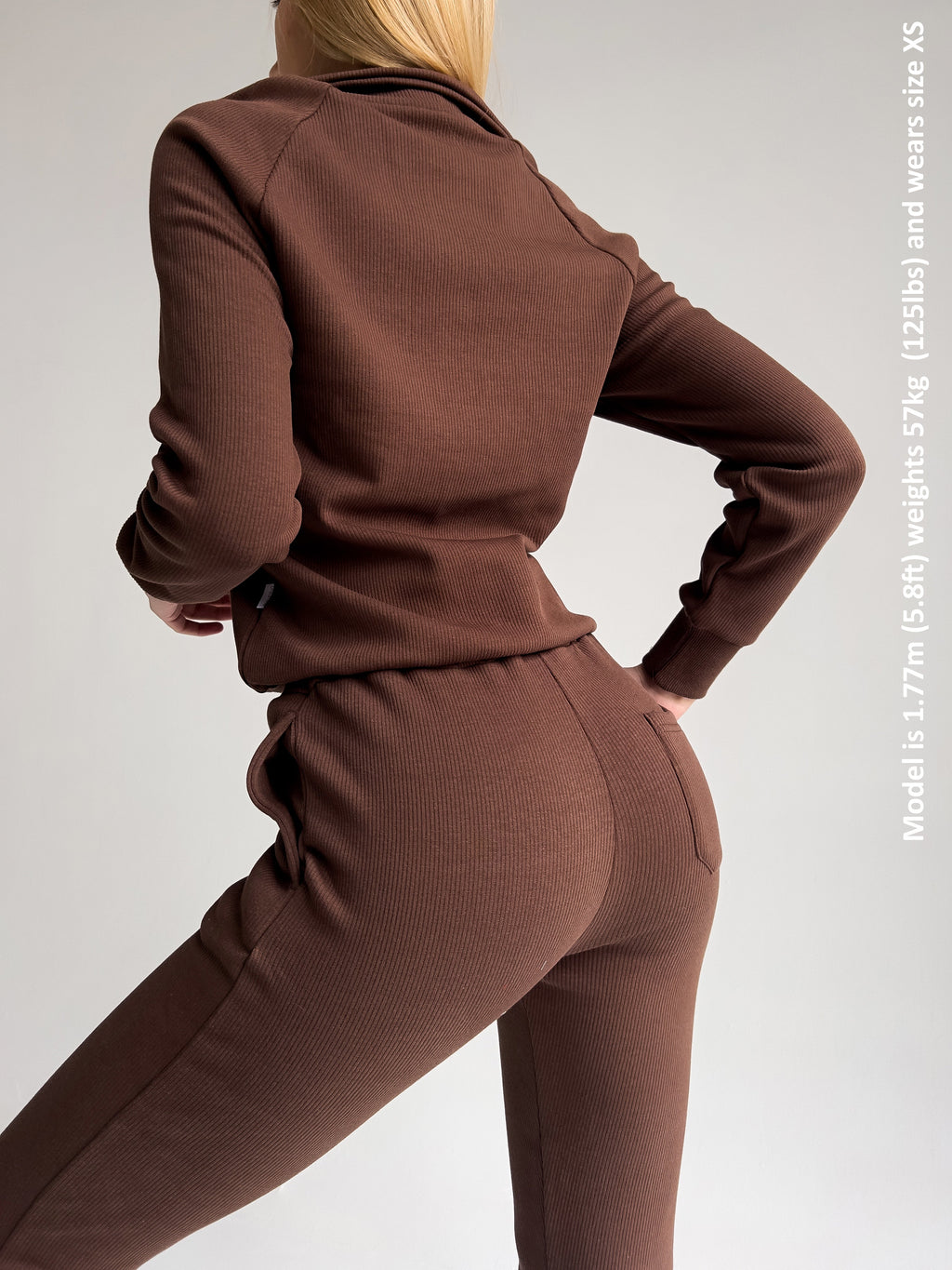 Walnut  Adult Thick Ribbed Tracksuit