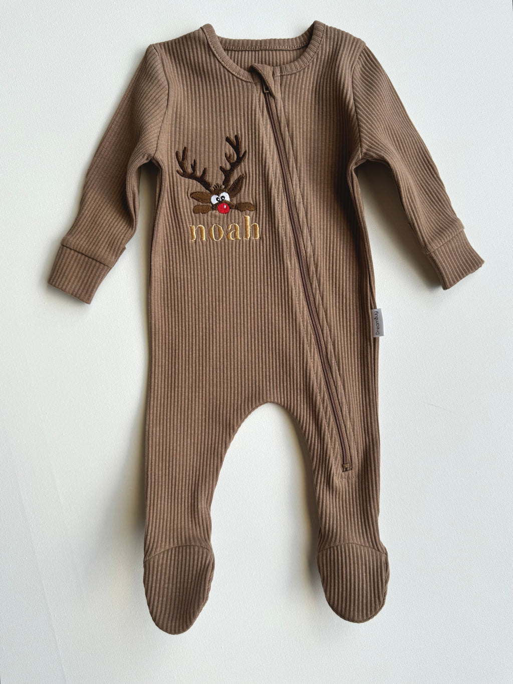 Christmas Reindeer Zip Sleepsuit 0/3-2/3