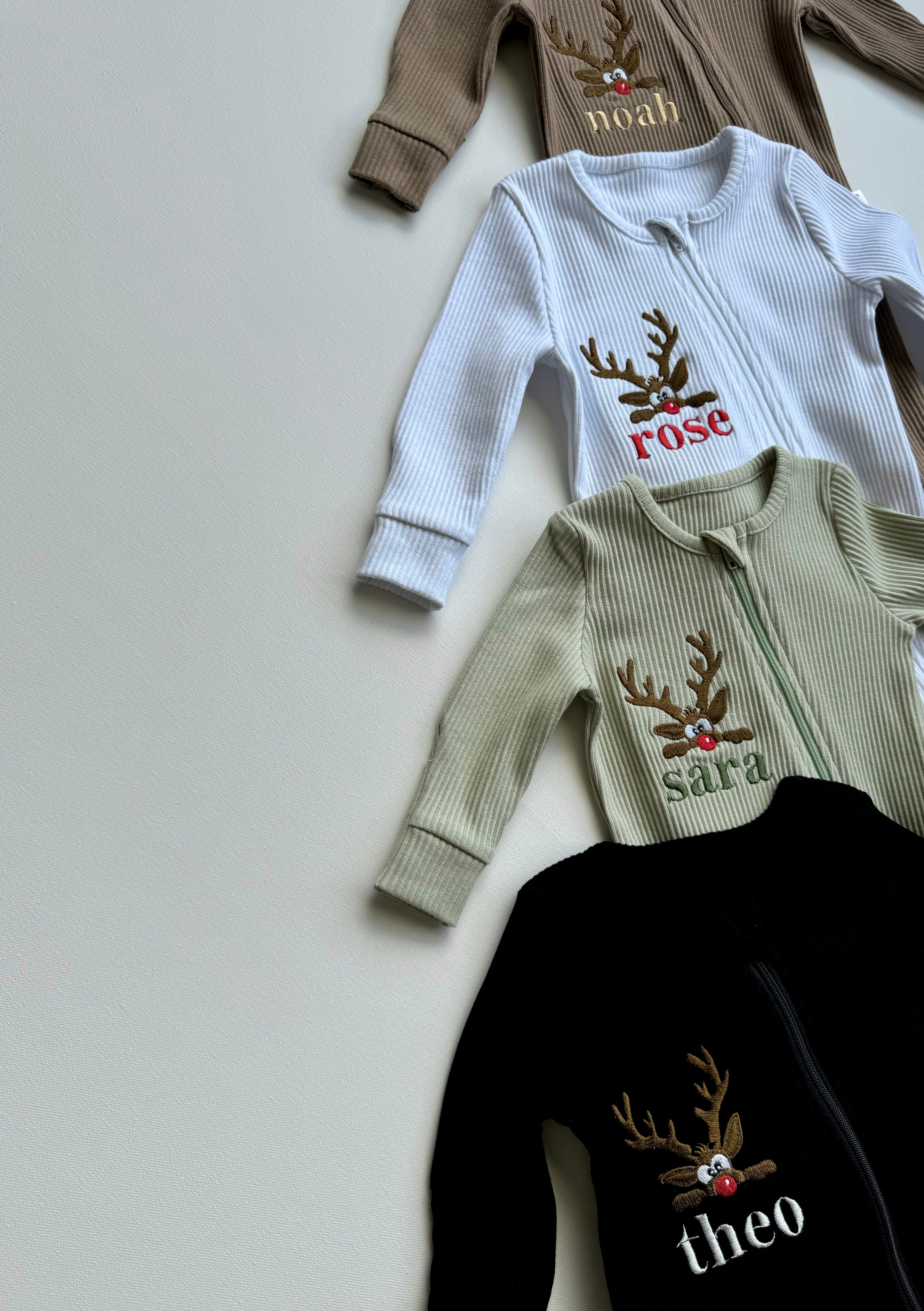 Christmas Reindeer Zip Sleepsuit 0/3-2/3