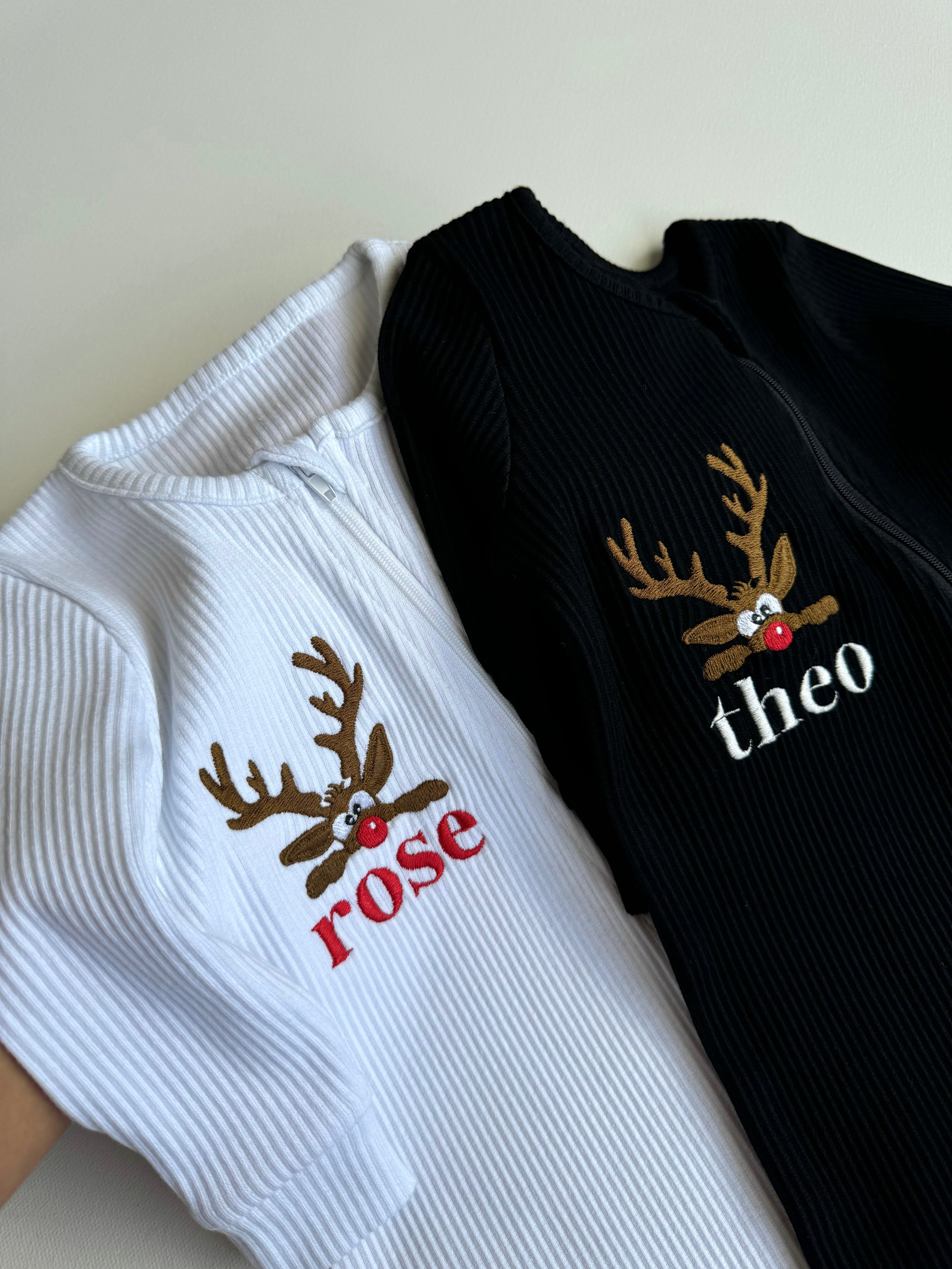Christmas Reindeer Zip Sleepsuit 0/3-2/3