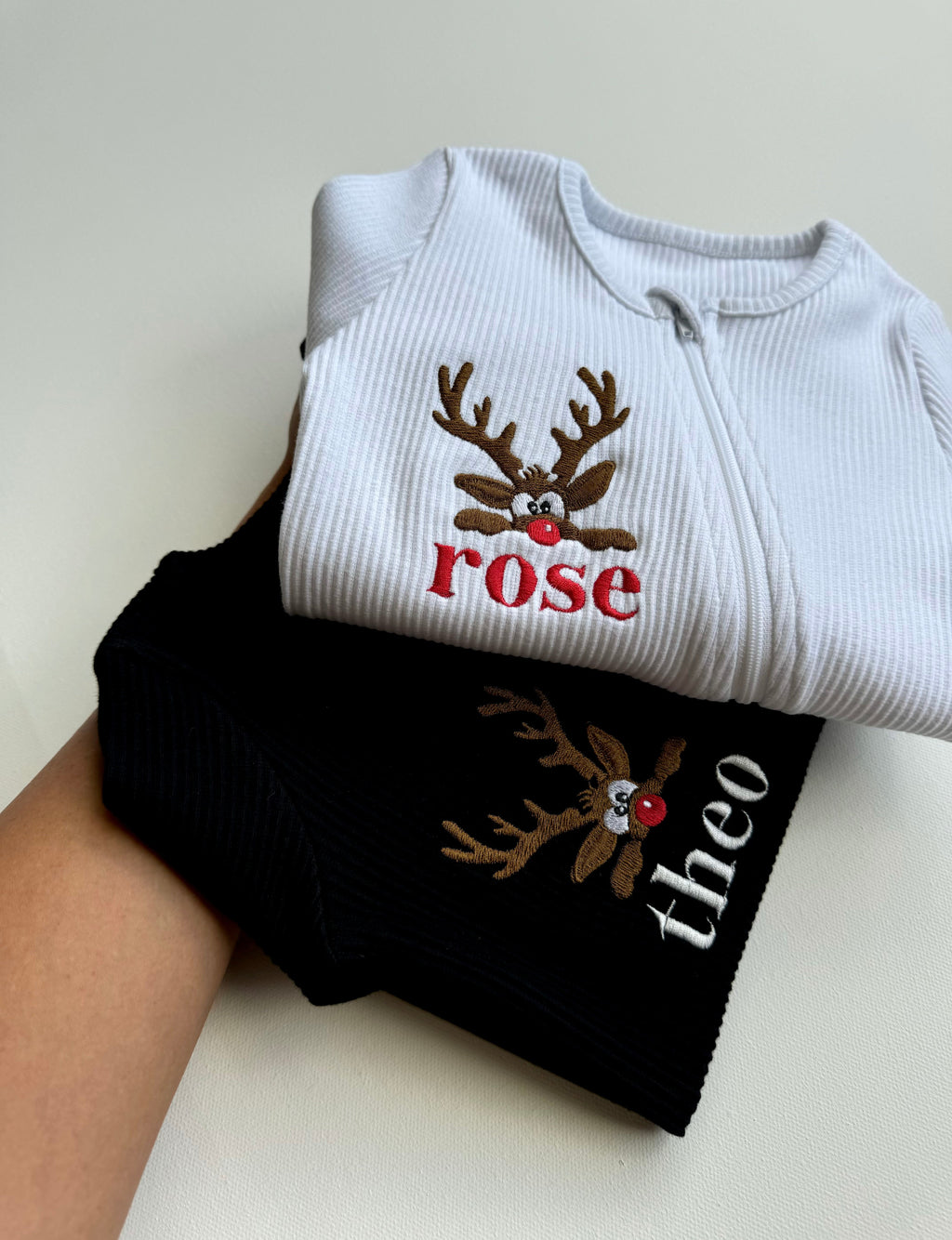 Christmas Reindeer Zip Sleepsuit 0/3-2/3