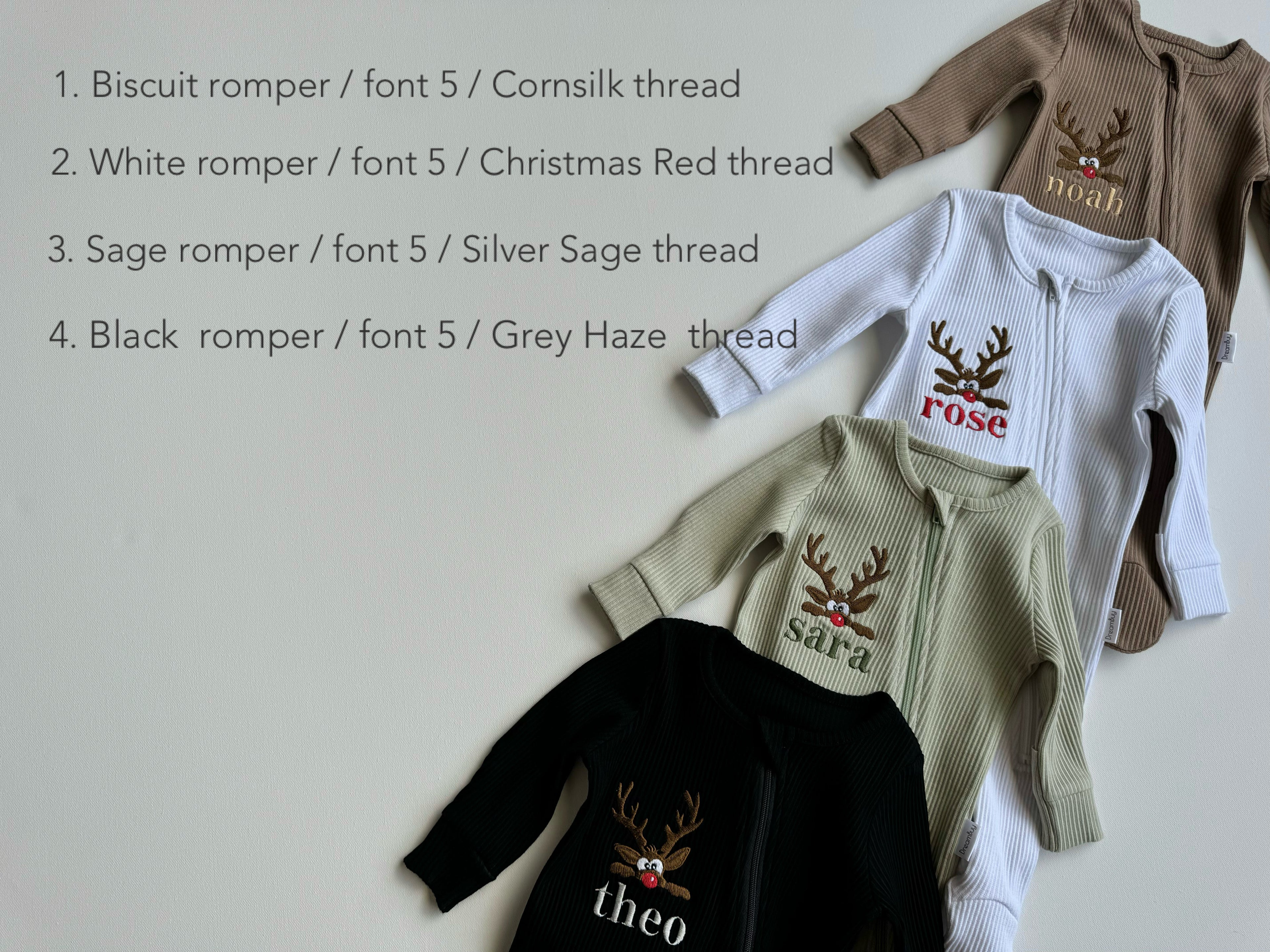 Christmas Reindeer Zip Sleepsuit 0/3-2/3
