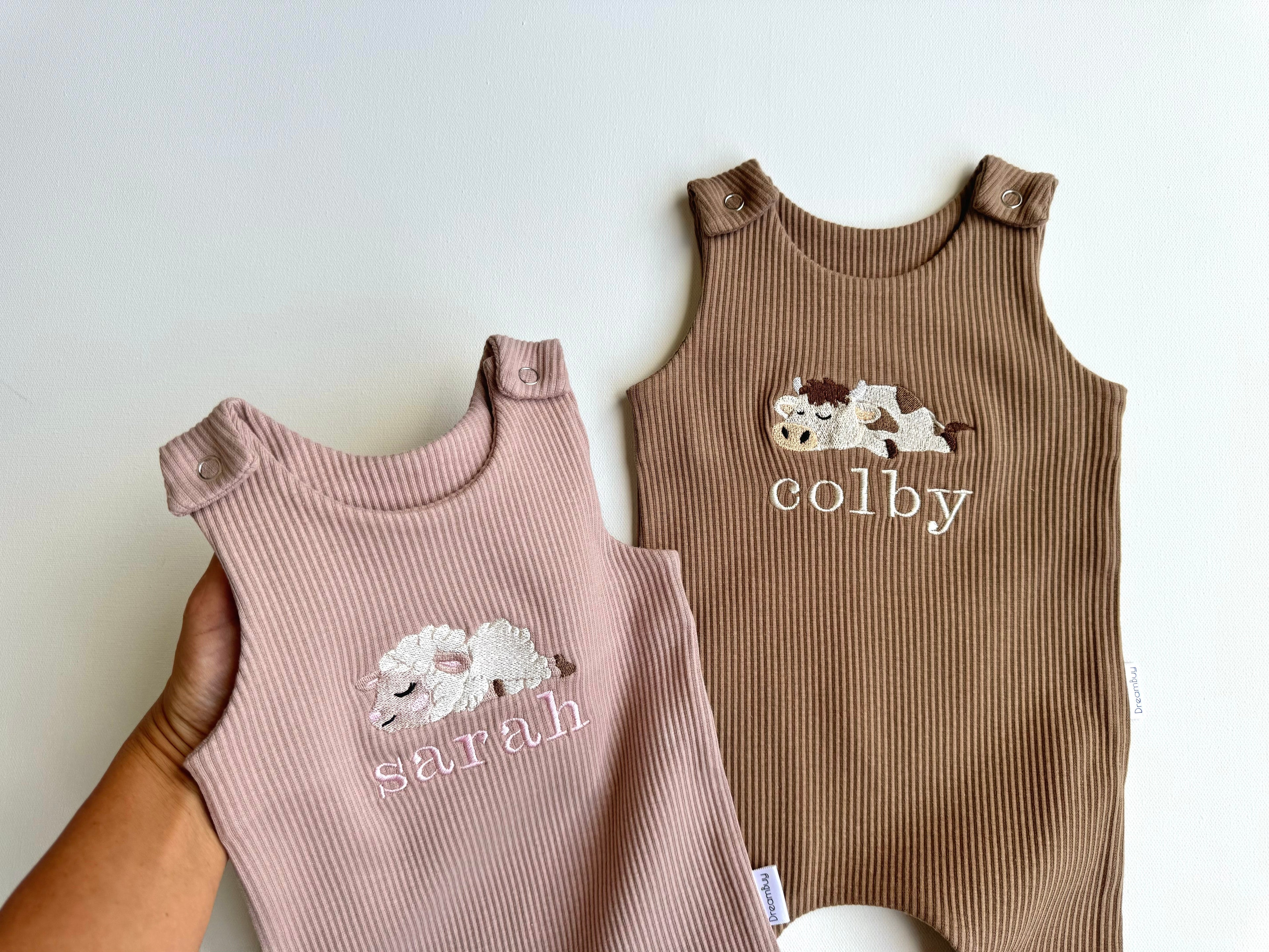 Animal Theme Personalised Dungarees