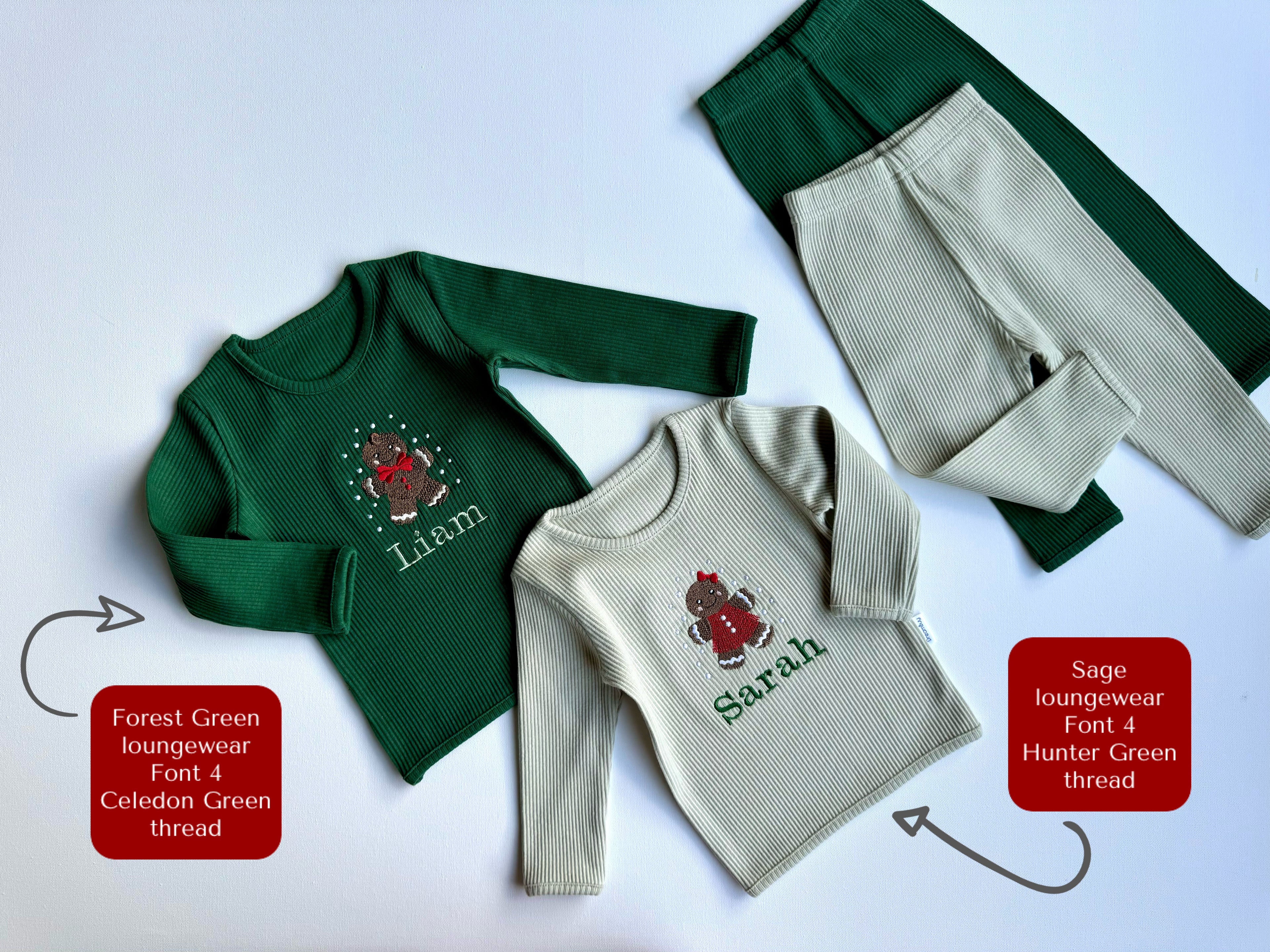 Christmas Gingerbread Man Lounge Set 4-8Y