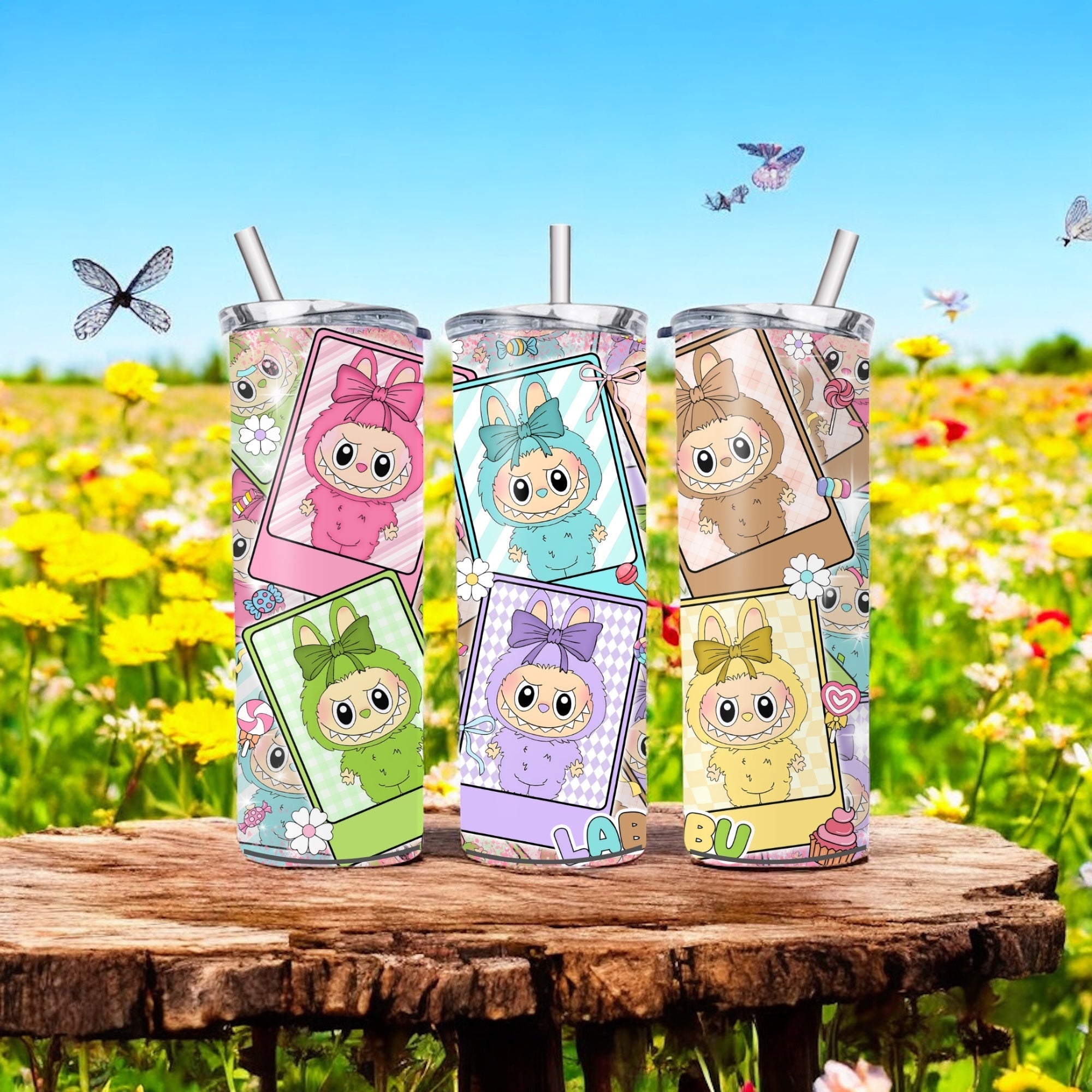 Polaroid monsters 20oz tumbler