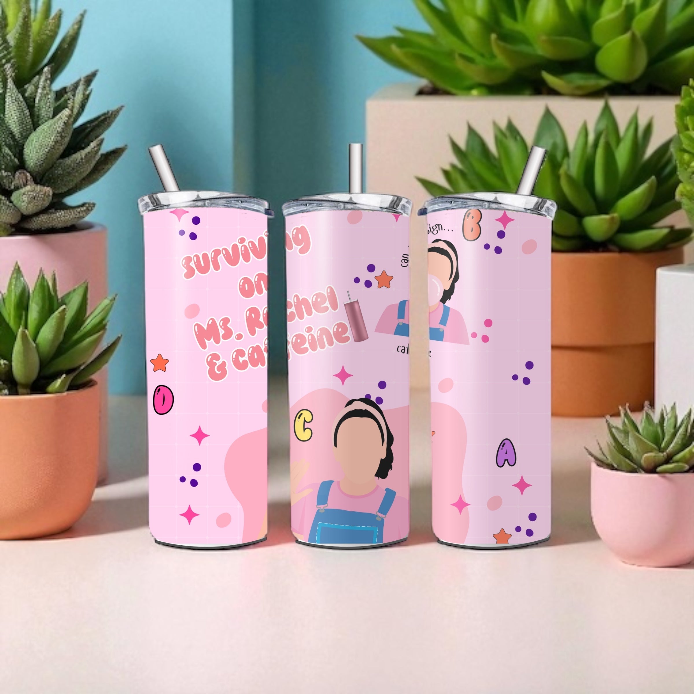 Surviving on pink 20oz tumbler