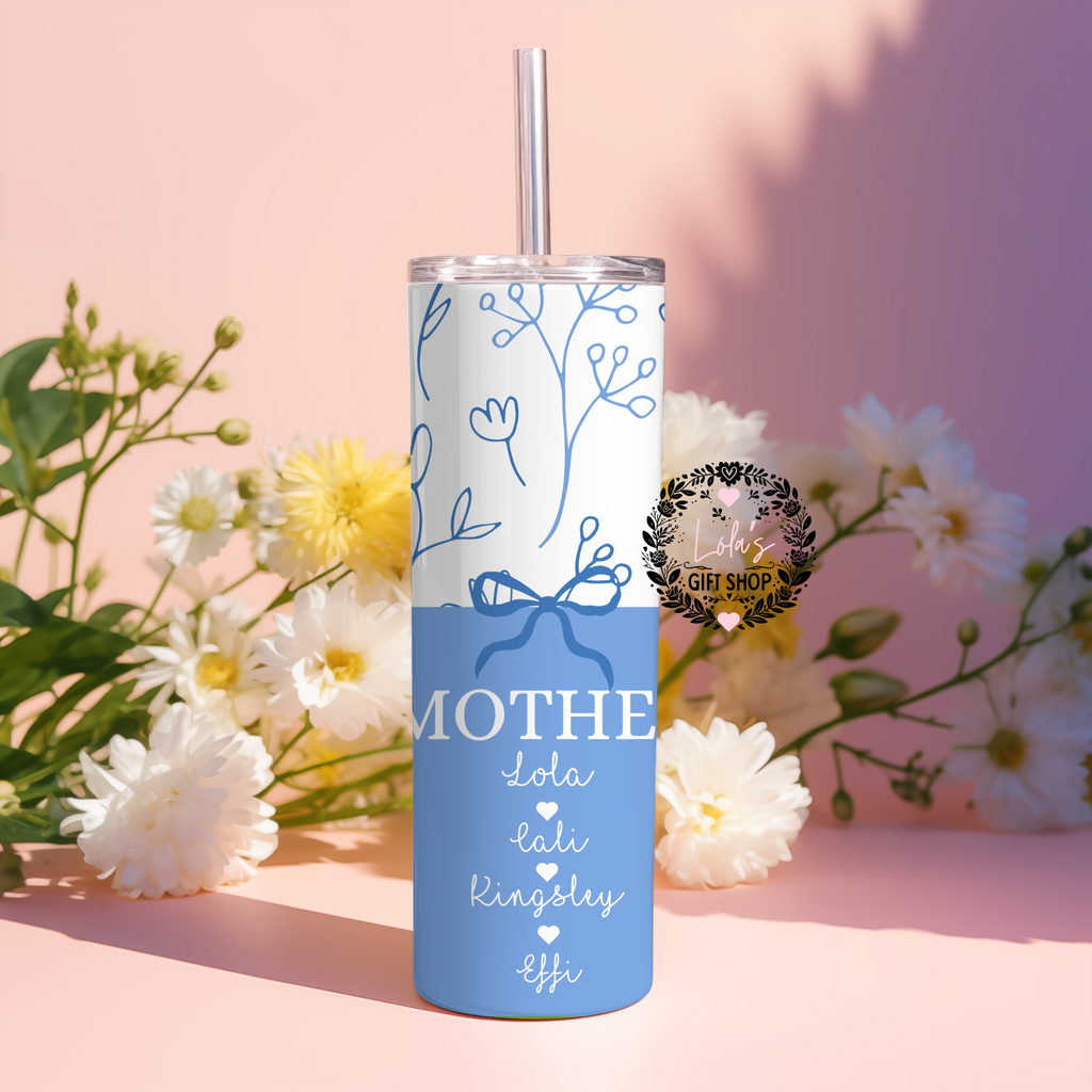 Personalised floral tumblers