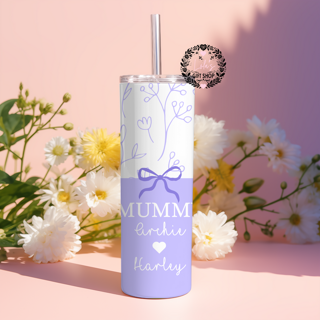 Personalised floral tumblers