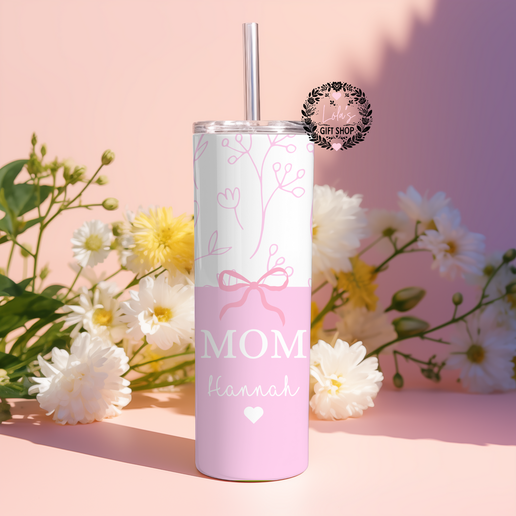 Personalised floral tumblers